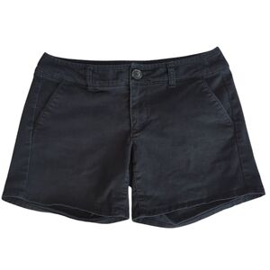 American Eagle Outfitters Midi Stretch Shorts 0 Black Pockets